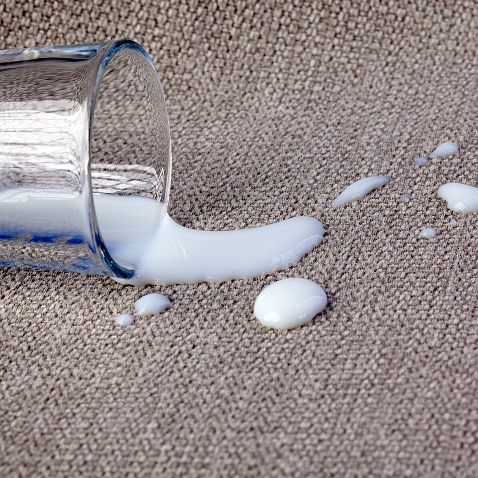 Milch Fleck auf Sofa
